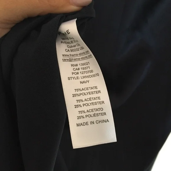 NEW Frame Satin Shirred Halter Neck Midi Dress Navy Blue Size Small S - Picture 8 of 8